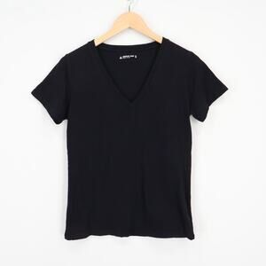 American Giant Women's Premium Slub V Neck Tee Black Size Small NWOT